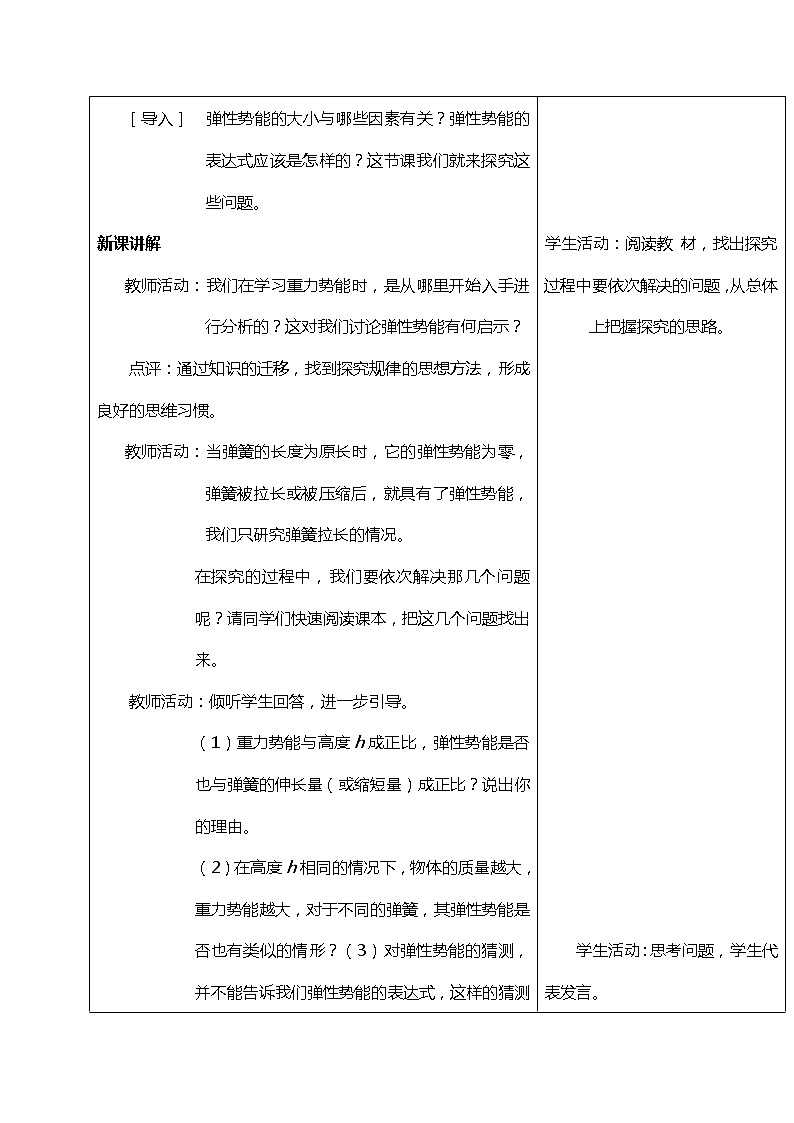 山东省郯城三中高一物理教案:7.5《探究弹性势能的表达式》2(人教版必修2)03