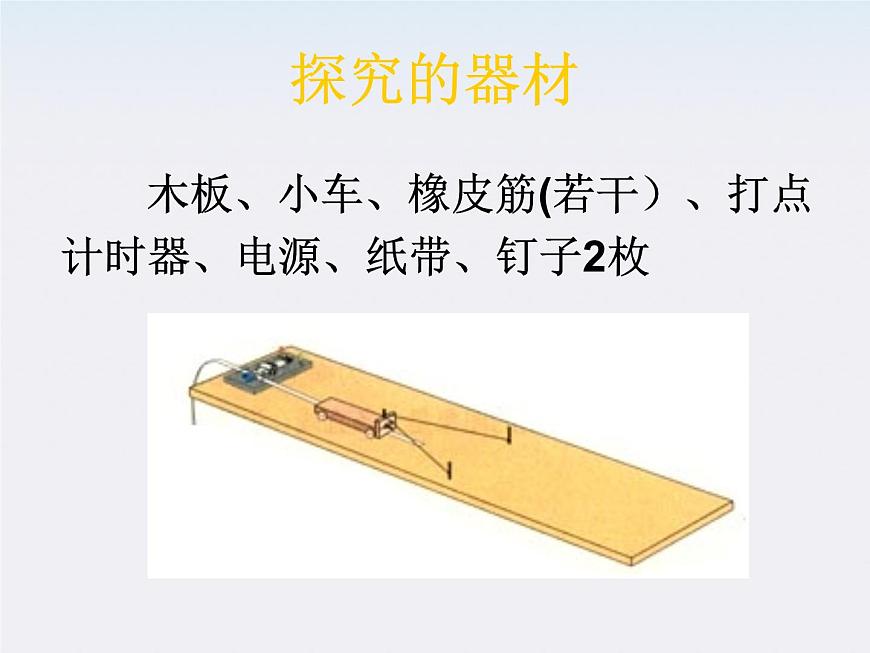 高中物理(新人教必修二)同步課件:7.6《實(shí)驗(yàn):控究功與物體速度變化的關(guān)系》第6頁