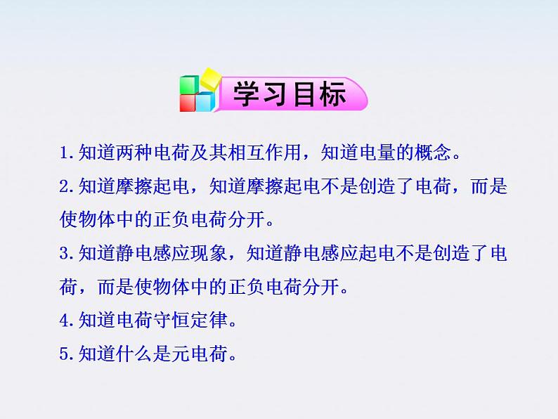 -学年高中物理《电荷及其守恒定律》课件(新人教版选修3-1)02
