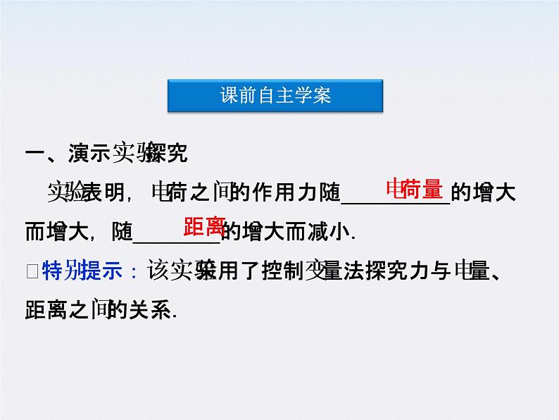 【精品课件】高中物理(人教版)选修3-1 第1章 第2节 库仑定律第4页