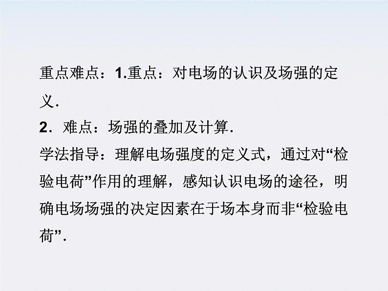 高中物理核心要点突破系列课件:第十三章第二节《电场》《电场强度》(人教版选修3-1)第3页