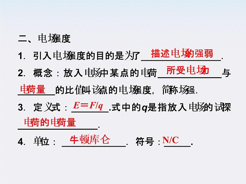 高中物理核心要点突破系列课件:第十三章第二节《电场》《电场强度》(人教版选修3-1)第6页