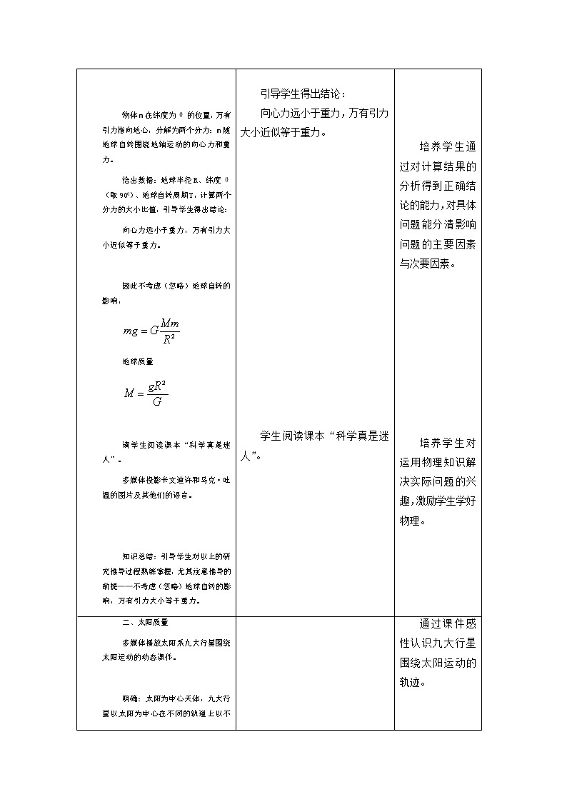 物理:6.4《万有引力的成就》教案3(新人教版必修2)03