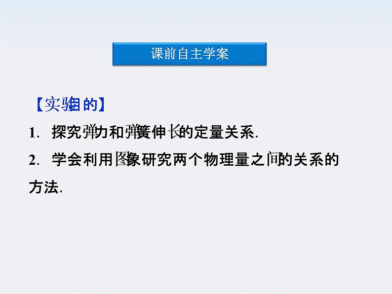 高一物理课件 第3章 实验:探究弹力和弹簧伸长的关系 (人教版必修1)02