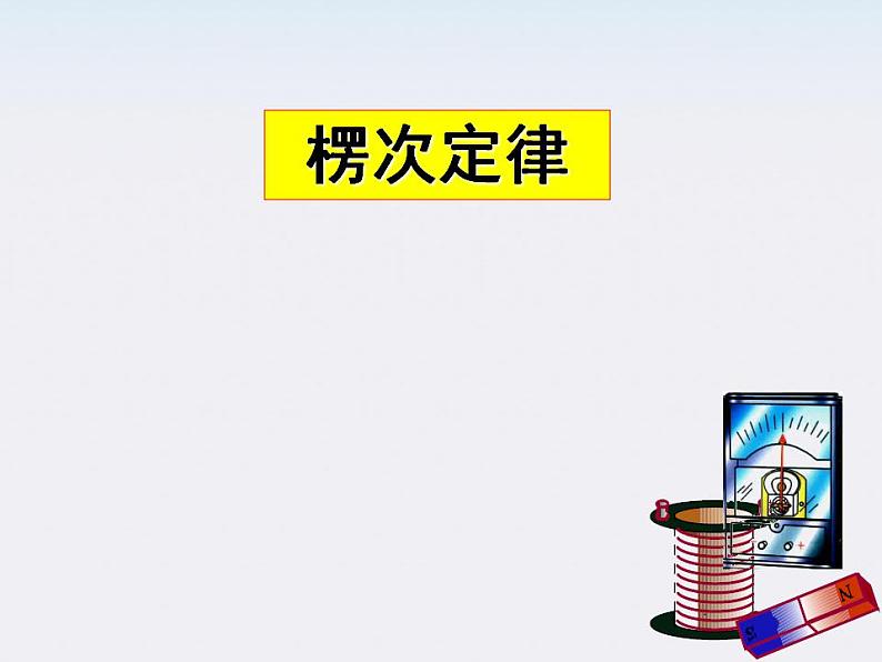 【最新课件】物理:人教版必修二 动能 楞次定律第1页
