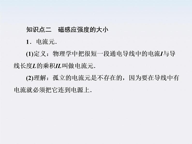 版高中物理(新课标人教版 选修3-1)同步学习方略课件3-2《磁感应强度》08