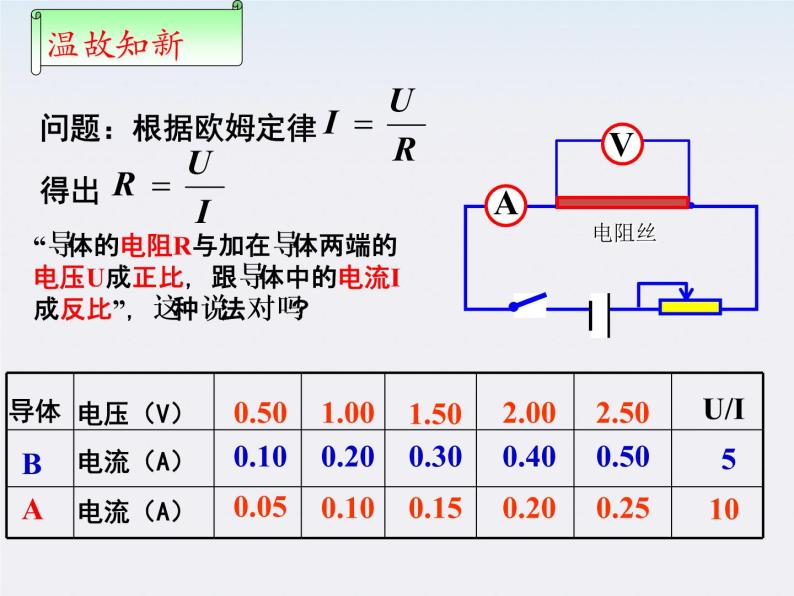 河北师大附中高中物理 第二章第六节 《导体的电阻》精品课件 新人教版选修3-103