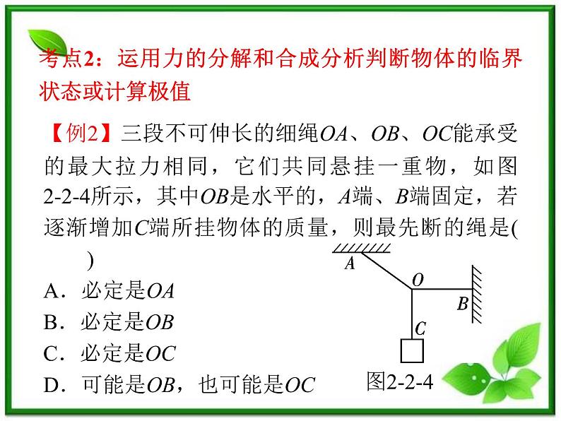 高考物理一轮复习课件(湖南专版)第2章 第2节 力的合成与分解第5页