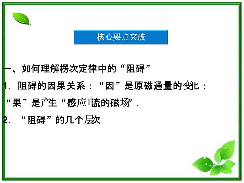 高中物理课件:第三节~第四节《楞次定律——感应电流的方向》(人教版选修3-2)《楞次定律的应用》(人教版选修3-2)08