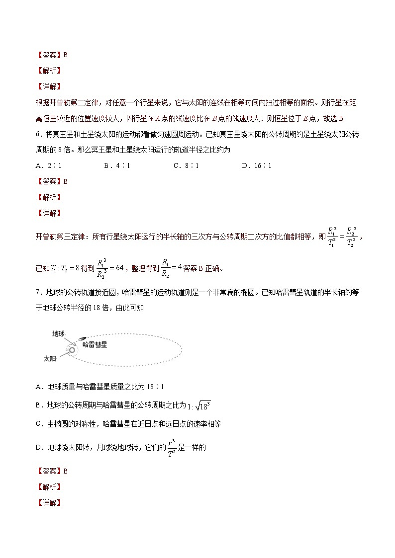 7.1 行星的运动 练习(解析版)第3页