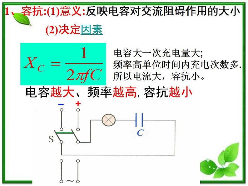 《电感和电容对交变电流的影响》课件二(18张PPT)08