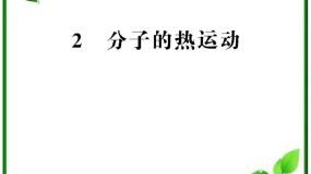 人教版 (新课标)选修32 分子的热运动教学演示ppt课件