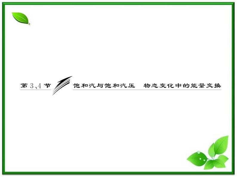 同步备课物理3-3,人教版 9.3《饱和汽与饱和汽压 》9.4《物态变化中的能量交换》课件6第3页