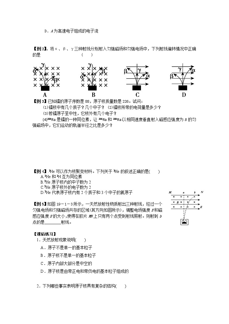 高二物理(人教版)选修3-5(自主预习+典型例题+课后练习):19.1《原子核的组成》含答案解析第2页