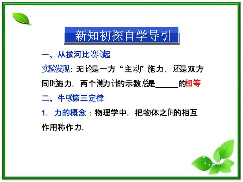 年沪科版物理必修1精品课件:3.1《牛顿第三定律》第4页