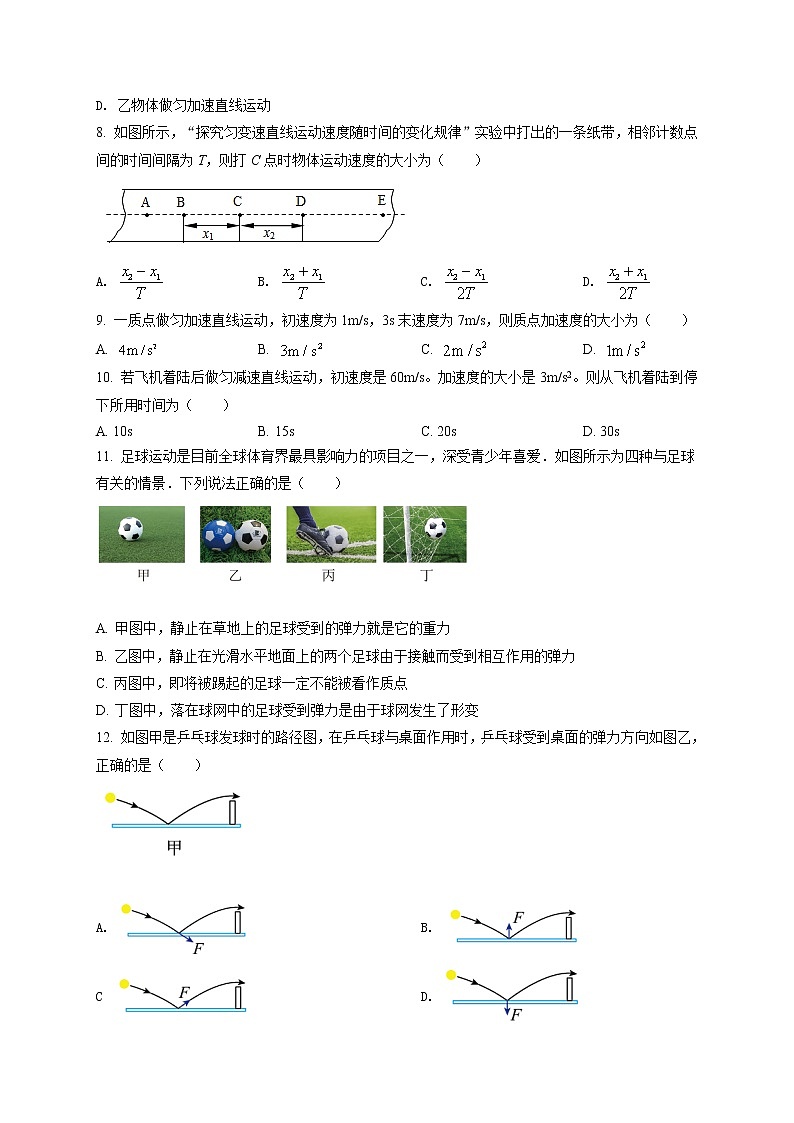 2022年1月江苏省普通高中学业水平测试合格性考试物理模拟试题B03