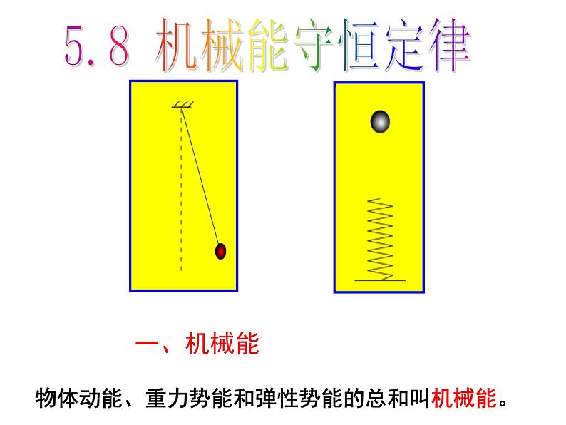 人教版(新课标)高中物理必修二第七章机械能守恒定律——7.8机械能守恒定律 课件01