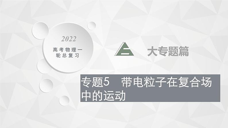 22届高中物理一轮总复习专题5 带电粒子在复合场中的运动(新高考)第1页