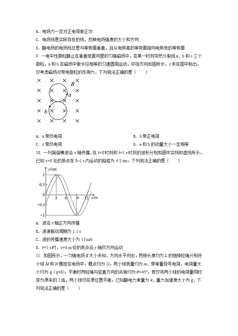 2021年湖北省普通高中學(xué)業(yè)水平選擇性考試物理試題（湖北卷）（原卷版）第3頁