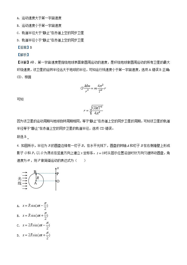 2021年江蘇省普通高中學(xué)業(yè)水平選擇性考試物理試題（解析版）第2頁(yè)
