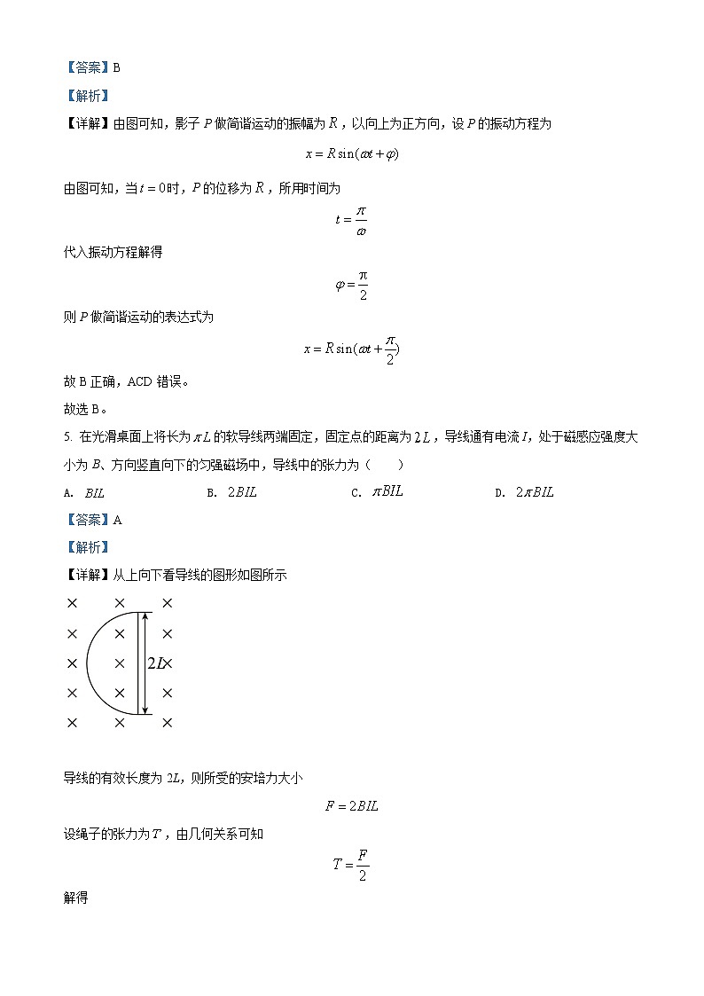 2021年江蘇省普通高中學(xué)業(yè)水平選擇性考試物理試題（解析版）第3頁(yè)