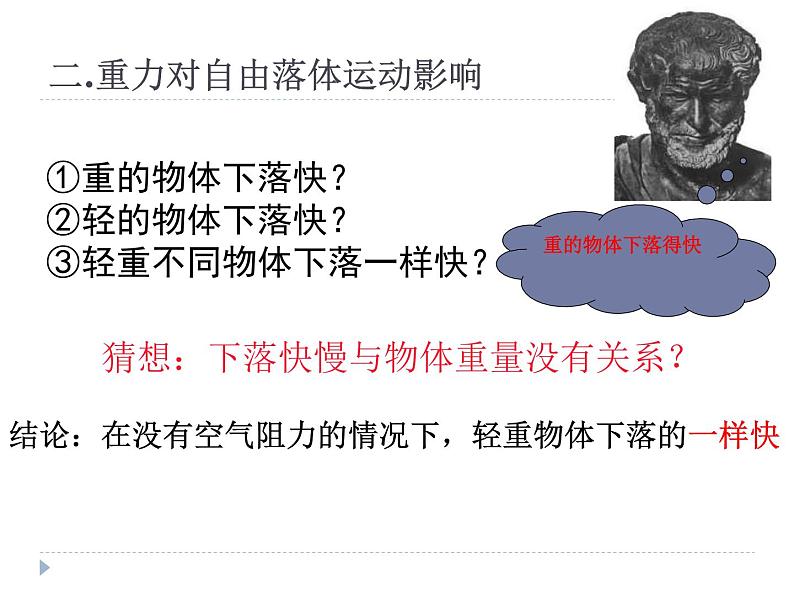 人教版(新课标)高中物理必修一第二章匀变速直线运动的研究—— 自由落体运动 课件第3页