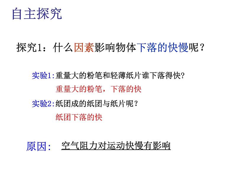 人教版(新课标)高中物理必修一第二章匀变速直线运动的研究——自由落体运动 课件04