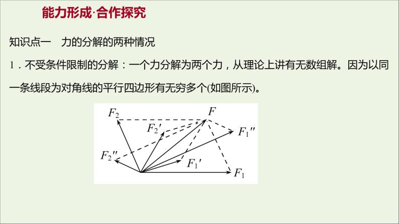 高中物理第二章力6力的分解课件教科版必修107