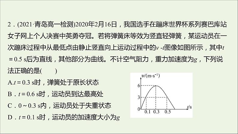 高中物理练习22用牛顿运动定律解决问题二课件新人教版必修107