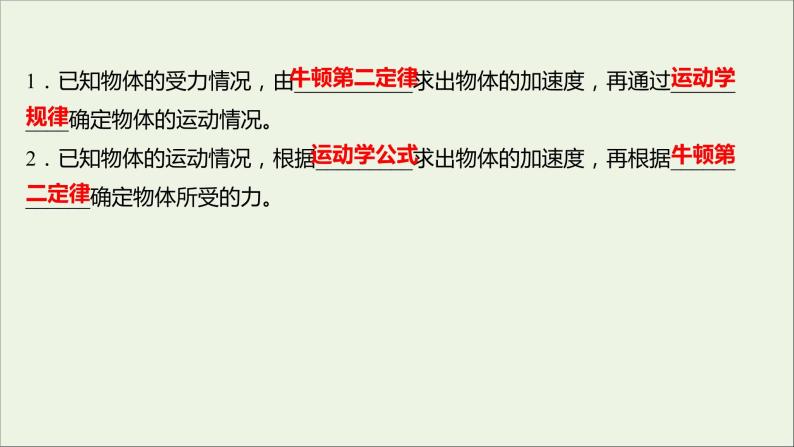 高中物理第四章牛顿运动定律6用牛顿运动定律解决问题一课件新人教版必修105