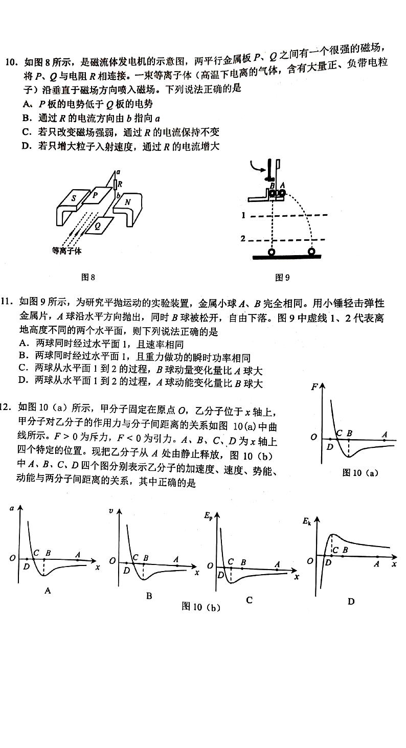 2021届北京市门头沟区高三下学期3月一模考试物理试题 PDF版03