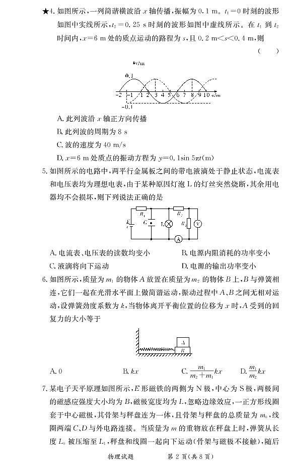 2021-2022学年河北省青龙满族自治县高二上学期12月月考物理试题(PDF版)第2页