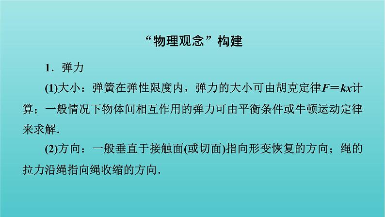 2022年高考物理二轮复习专题1力与运动第1讲力与物体的平衡课件第6页