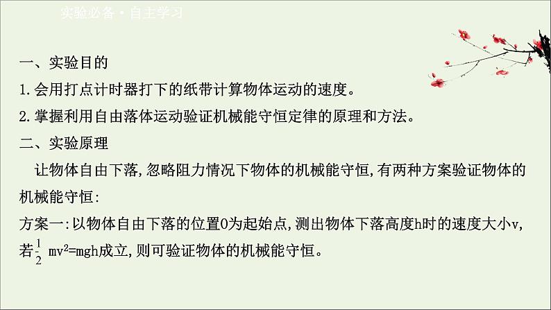 2022年高中物理第四章机械能和能源实验:验证机械能守恒定律课件教科版必修2第2页