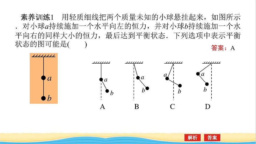 高中物理微專題二共點(diǎn)力平衡中的“兩類”典型問題課件新人教版必修第一冊(cè)第7頁