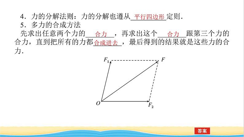 高中物理第三章相互作用__力4.1力的合成和分解课件新人教版必修第一册06