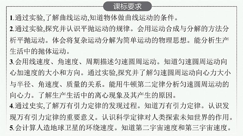 人教版新高考物理一轮总复习-- 曲线运动 运动的合成与分解课件PPT02