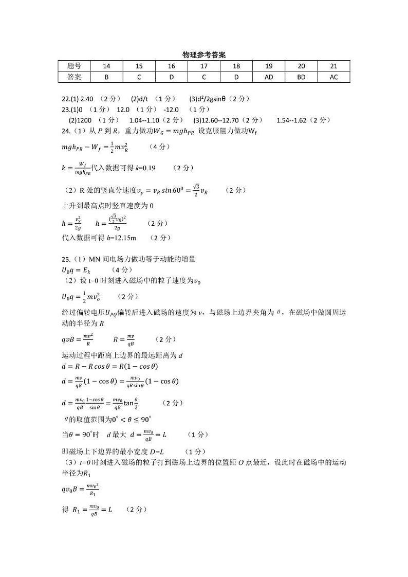 物理答案第1页