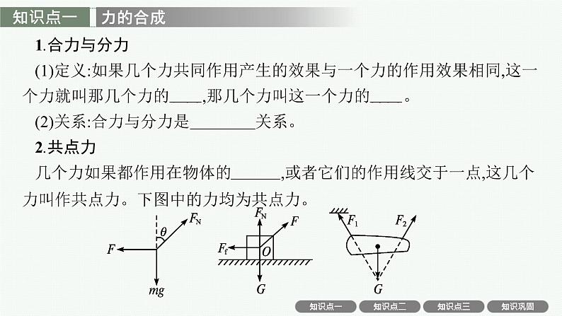 人教版新高考物理一轮总复习--力的合成与分解课件PPT第4页