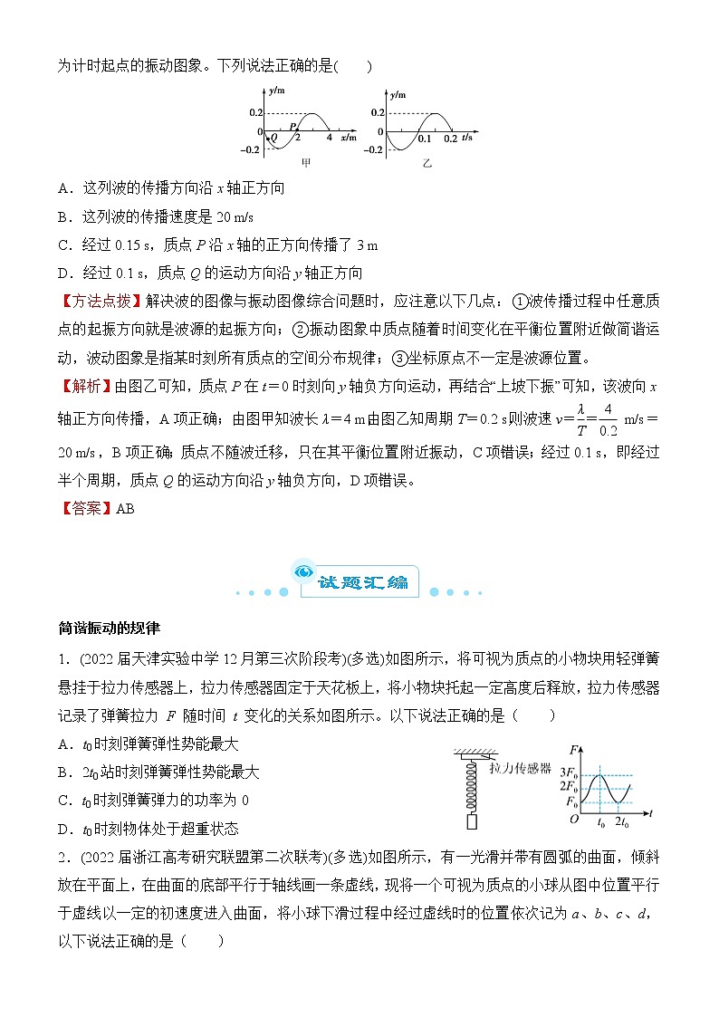 2022届优质校一模试卷专题汇编14 机械振动与机械波 解析版第3页