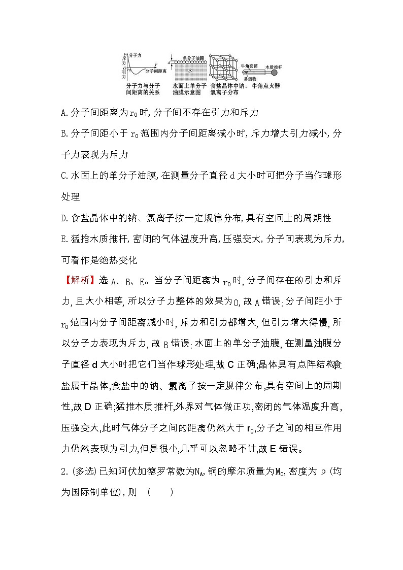 高考物理一輪復(fù)習(xí)課時(shí)分層練習(xí)13.1《分子動(dòng)理論　內(nèi)能》(含答案詳解)第2頁