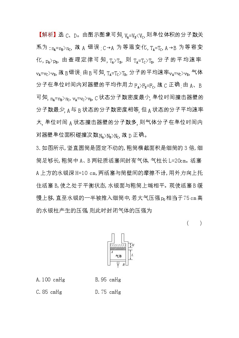 高考物理一轮复习课时分层练习13.2《固体、液体与气体》(含答案详解)第3页
