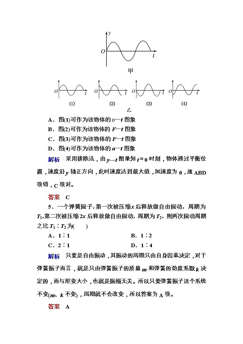 高考物理一輪復(fù)習(xí)練習(xí)：14.1《機(jī)械振動(dòng)》(含答案詳解)第3頁(yè)