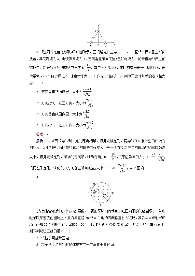 高考物理一轮复习课时练27《磁吃运动电荷的作用力》(含解析)第2页