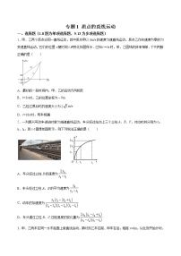 专题1 质点的直线运动-2022高考物理一轮复习压轴题剖析（力学部分）