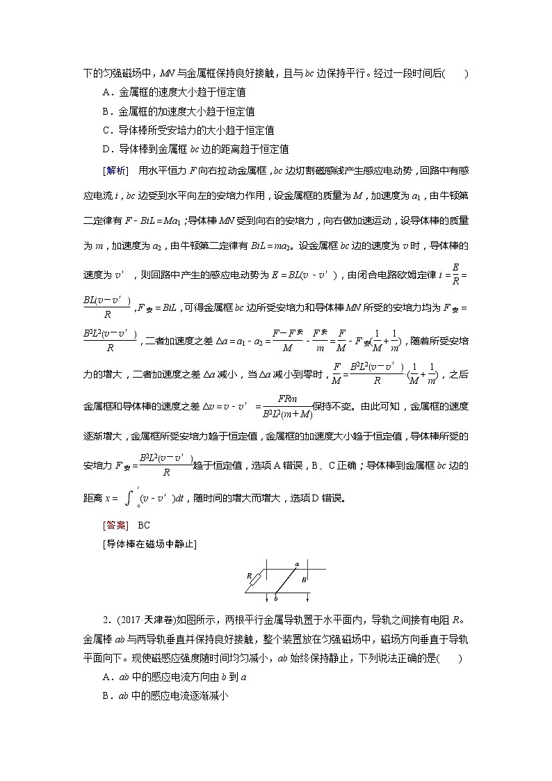 专题九 电磁感应现象中的力学和能量问题-2022高考物理【导学教程】新编大一轮总复习(word)人教版学案第3页