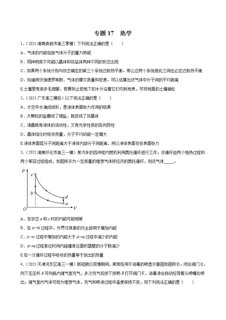 专题17 热学(原卷版)第1页