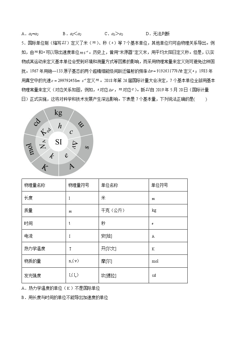 5.3牛顿第二运动定律同步练习2021—2022学年高中物理鲁科版（2019）必修第一册02