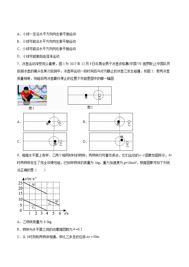 1.5碰撞同步练习2021—2022学年高中物理教科版(2019)选择性必修第一册03