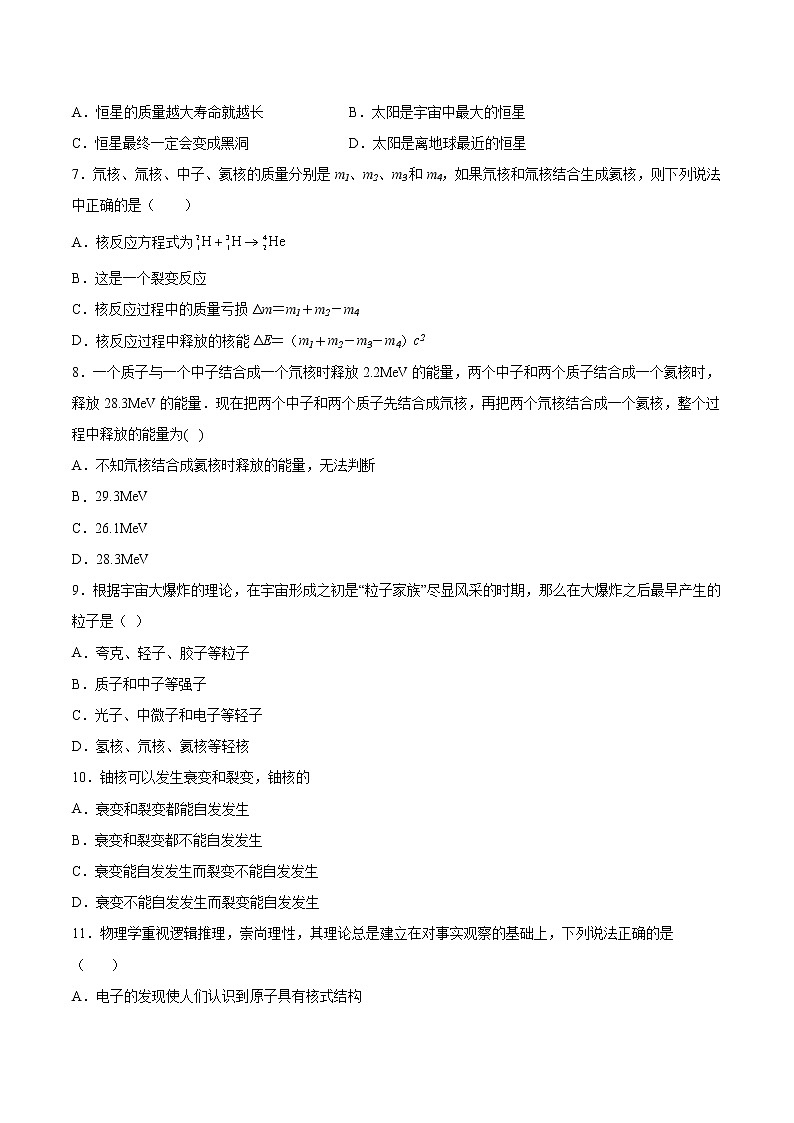 5.5“基本”粒子专题复习2021—2022学年高中物理人教版(2019)选择性必修第三册第2页